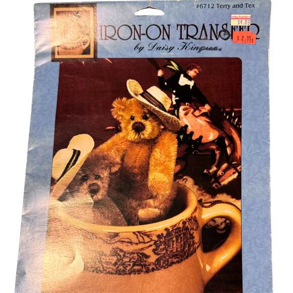 Vintage 1992 Daisy Kingdom "Terry and Tex" Iron-On Transfer - Picture 6 of 6